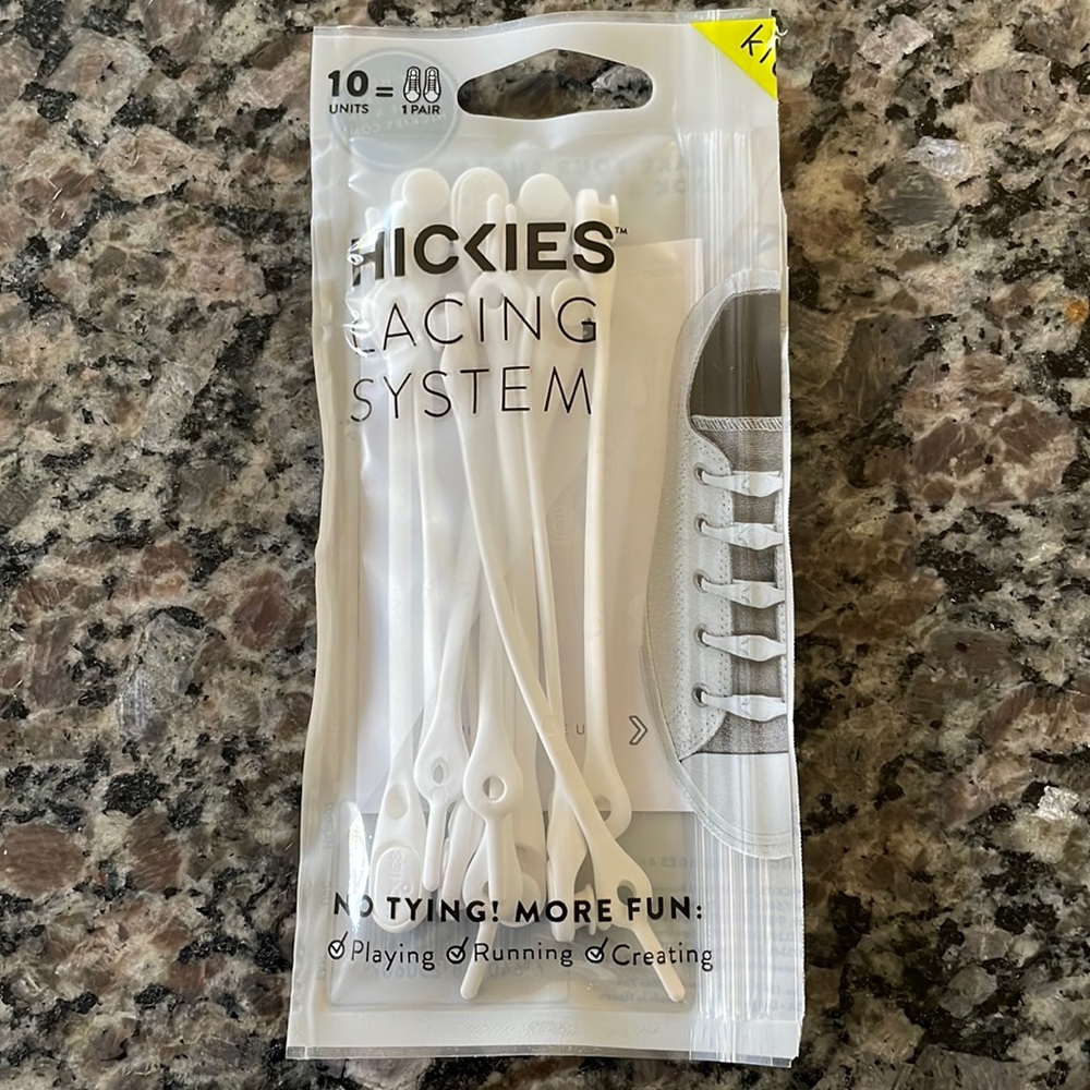 Hickies white laces for kids